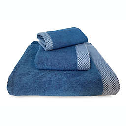 Bedvoyage Rayon Made from Bamboo Luxury Towels, 1 Bath, 1 Hand, 1 Washcloth - Indigo