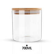 Kitcheniva Airtight Food Storage Glass Mason Jars Canister Set, 700ml