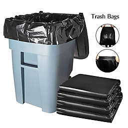 Kitcheniva 50-Pcs Large Heavy Duty Black Trash Bag, 45Gal