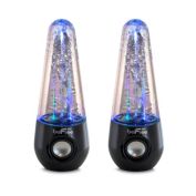 beFree Sound Bluetooth LED Dancing Water Multimedia Speakers in Black