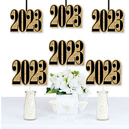 Big Dot of Happiness Gold New Year's Eve - 2023 Decorations DIY Party Essentials - Set of 20
