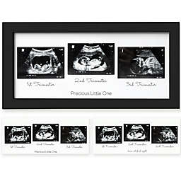KeaBabies Sonogram Picture Frame - Trio Ultrasound Picture Frames For New Mom, Sonogram Photo Frame (Onyx Black)