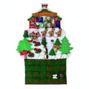 24" Large Santa&#39;s Workshop Fabric Christmas Advent Calendar