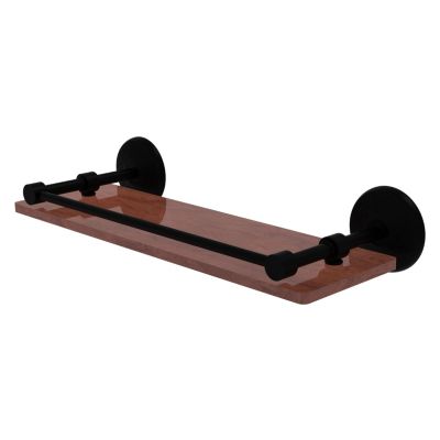 Allied Brass Monte Carlo Collection 16 Inch Solid IPE Ironwood Shelf with Gallery Rail