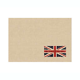 Heritage Lace Set of 4 Downton Abbey British Flag Beige Table Placemats 14