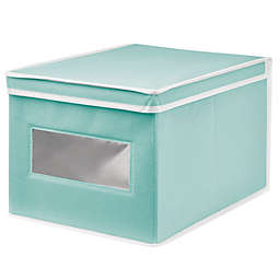 mDesign Soft Fabric Closet Storage Organizer Box, Large, Textured