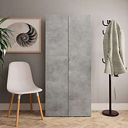 Home Life Boutique Shoe Cabinet Concrete Gray 31.5
