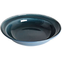 Martha Stewart 13 Inch Stoneware Reactive Glaze Serving Bowl in Blue