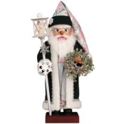Alexander Taron 19.25" White and Black Christian Ulbricht Victorian Santa Nutcracker Decoration