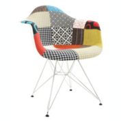 LeisureMod Willow Fabric Eiffel Accent Chair - Multi-Color