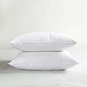 2 Pack Firm White Duck Feather & Down Bed Pillow   BOKSER HOME - Standard/Queen