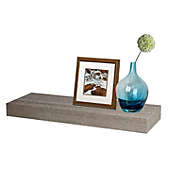 ITY International - Mini Individual Wooden Floating Shelf, 16&quot; x 5.1&quot; x 1.5&quot;, Taupe Grey