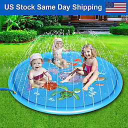 Kitcheniva 68 inch Sprinkler Splash Pad Kids Toddlers Water Spray Play Mat