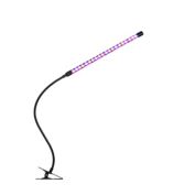 ELE Light & Decor 15.2 in. 10-Watt Black LED Grow Light, Color Changing Light with Single Head Adjustable Gooseneck Dual Chips