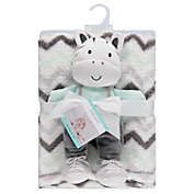 Baby Gear Zig Zag Black Lovey Sharpa Baby Blanket for Boy Comforting Plush Microfibers Size 30x36