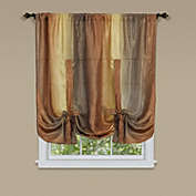 Infinity Merch Royal Ombre Crushed Semi Sheer Tie Up Curtain Window Shade Autumn Spice