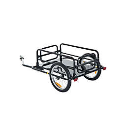 Aosom Foldable Bike Cargo Trailer Bicycle Cart Wagon Trailer with Hitch