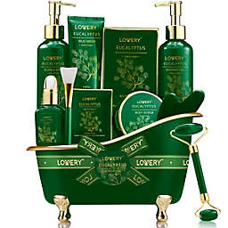 Luxury Holiday Basket, Eucalyptus Stress Relief Spa Kit, Bath and Body Care
