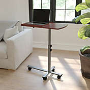 Emma + Oliver Cherry Angle and Height Adjustable Mobile Laptop Computer Table