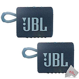 2x JBL Go 3 Portable Bluetooth Waterproof Speaker Blue