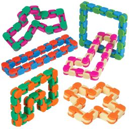 Amazaque Wacky Tracks Sensory Fidget Toys Snap and Click Fidget Cube Puzzles Bulk Set of 6