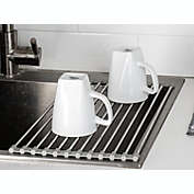 Grand Fusion Roll Up Over Sink Stainless Steel Dish Drying Rack Heat Resistant Trivet