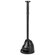 mDesign Toilet Bowl Plunger Set with Drip Tray, Compact Storage