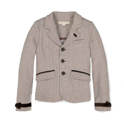 Hope & Henry Girls&#39; Equestrian Blazer With Bow Cuff, Brown, 2T