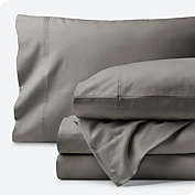 Bare Home Organic Flannel Sheet Set 100% Cotton, Velvety Soft Heavyweight - Double Brushed - Deep Pocket (King, Light Grey)