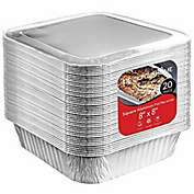 Kitcheniva 8 x 8 Square Foil Pan with Lids - 20 Count