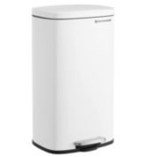 Songmics Kitchen Garbage Trash Can 13.2 Gallons White