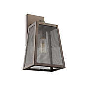 CHLOE Lighting Lighting EMERSON Industrial 1 Light Rubbed Bronze Outdoor Wall Sconce 15" Tall