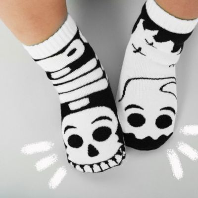 GHOST & SKELETON PALS SOCKS ~ KIDS SIZE
