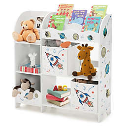 Slickblue Wooden Children Storage Cabinet with Storage Bins