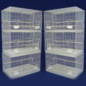 YML  Indoor Bird House Lot of 6 Small Breeding Cages In White