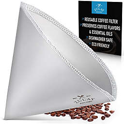 Zulay Kitchen Reusable Stainless Steel Pour Over Coffee Filter - Size #1