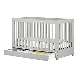 South Shore Cookie Crib With Drawer  - Soft Gray