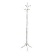 Monarch Specialties I 3057 Coat Rack - 72&quot;H / Antique White Wood Traditional Style