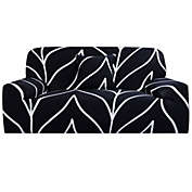 PiccoCasa Stretch Sofa Cover Printed Couch Slipcover for Sofas Love-seat Armchair Living Room Universal Furniture with One Pillowcase (Black White Branches, M) for Living Room Furniture Slipcovers