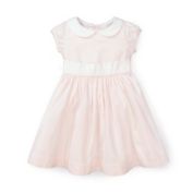 Hope & Henry Baby Seersucker Peter Pan Collar Dress (Light Pink Seersucker, 18-24 Months)