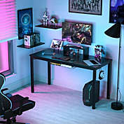 Slickblue 55 Inch Ergonomic Gaming Desk with Monitor Shelf