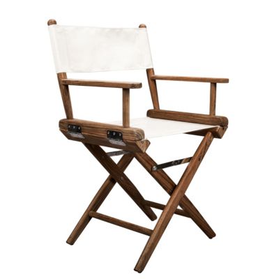 Prime Teak - Director&#39;s Chair with Natural Seat Covers