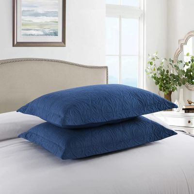 All For You-2 PC quilted pillow shams standard size-embroidery 