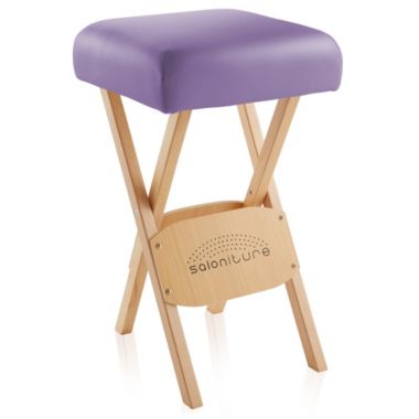 Saloniture Wood Folding Massage Stool with Carrying Case. View a larger version of this product image.
