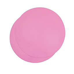 Juvale Round Silicone Microwave Mats, Pink Pot Holders (11.75 x 11.75 In, 2 Pack)