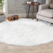 fur area rug