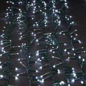 Roman 500 Cool White USB LED Wide Angle Christmas Lights - 57 ft Green Wire