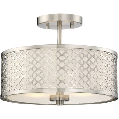 Trade Winds Hutchins Semi-Flush Mount Drum Ceiling Light