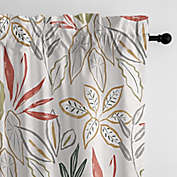 6ix Tailors Fine Linens Fall Foliage Beige Pole Top Drapery Panel Pair