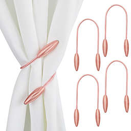 Juvale Pink Rope Curtain Tiebacks, Holdbacks for Drapes (21 Inches, 2 Pairs)